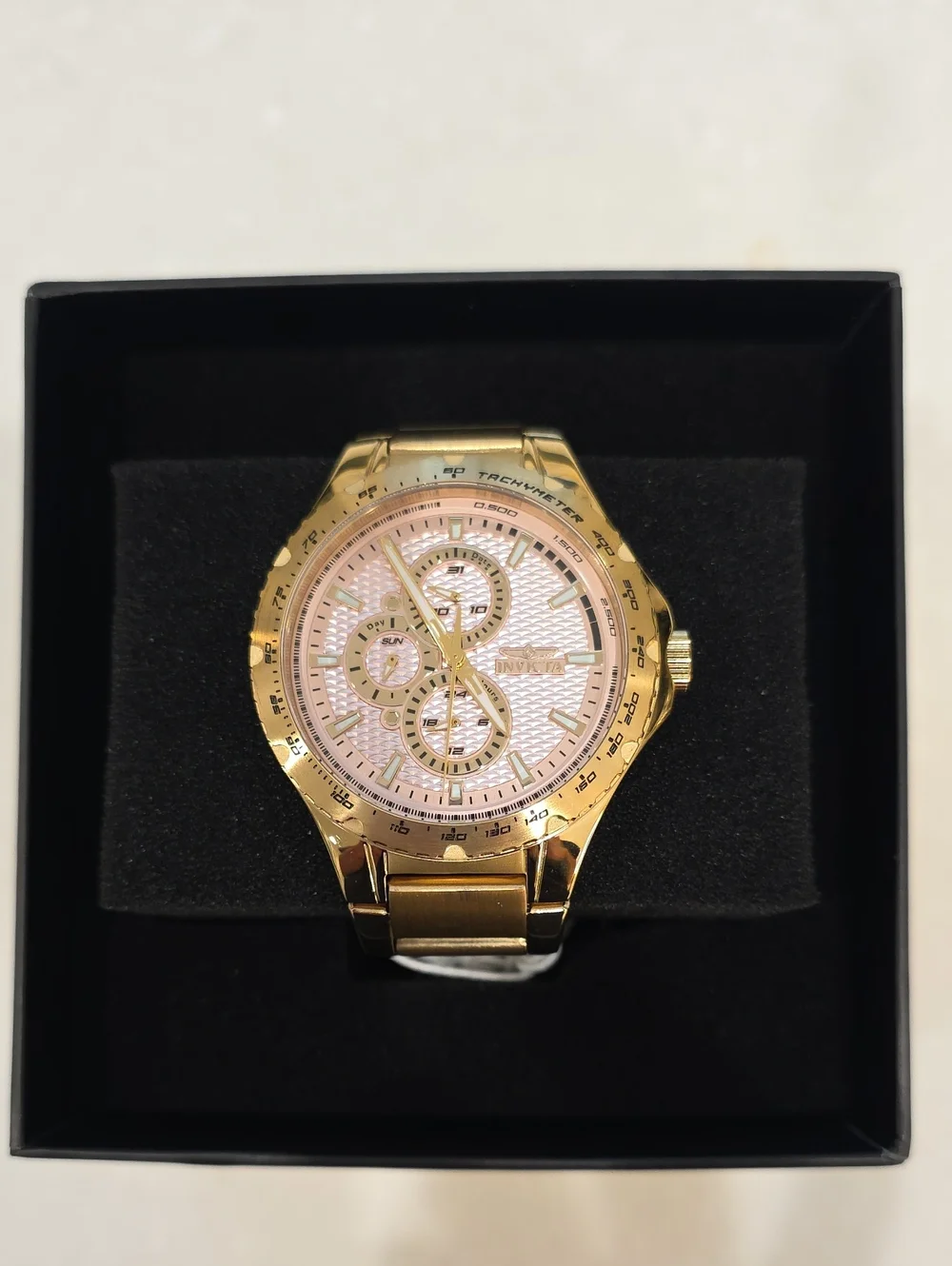 564. Invicta Aviator Men's Watch - 44mm. Gold (50105)
